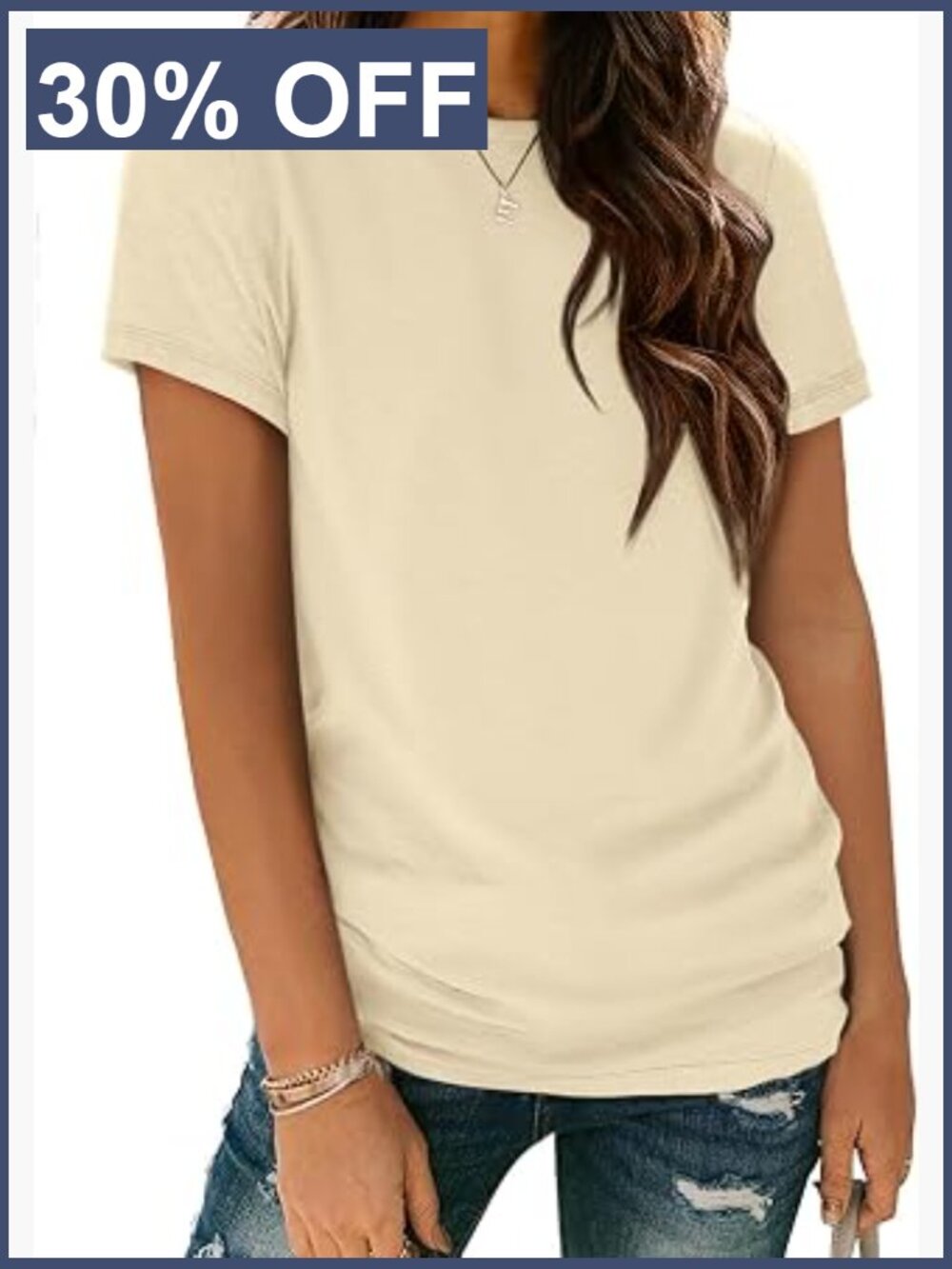 Women's Basic Crew Neck Short Sleeve Tee, Soft Stretchy Casual Top